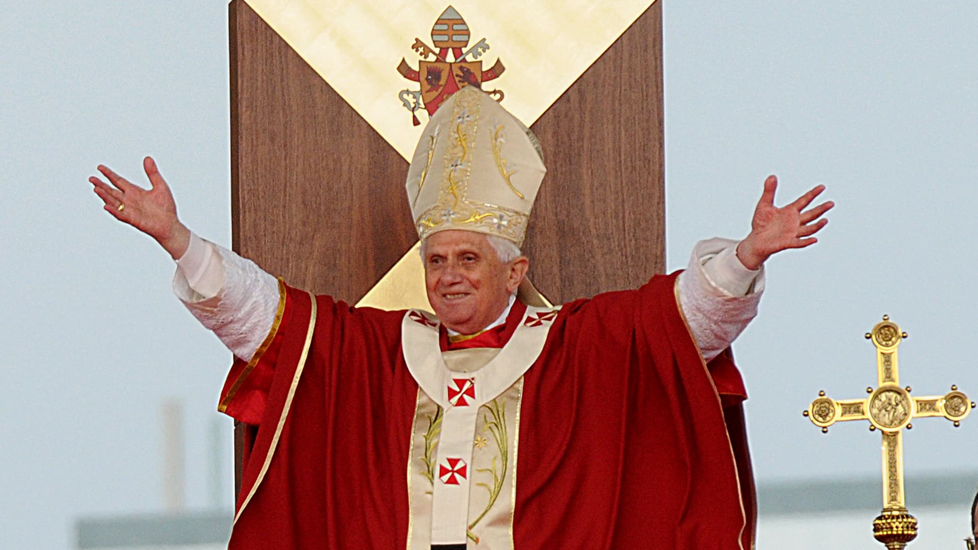 Portrait de Benoît XVI lorsqu'il était pape