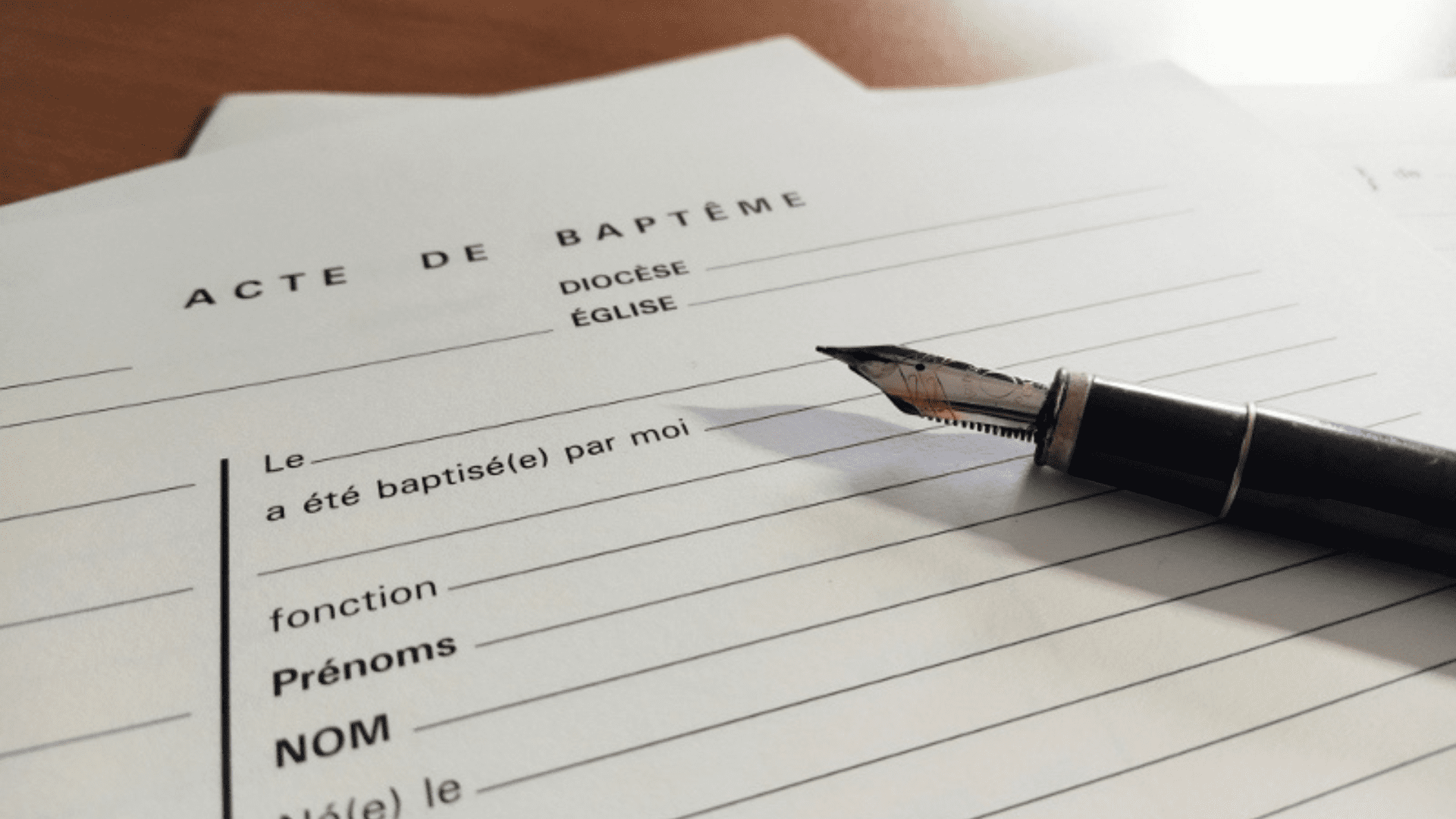 Photo Une actes catholicité