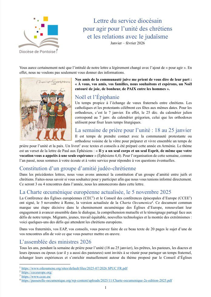 Lettre Janvier 2026