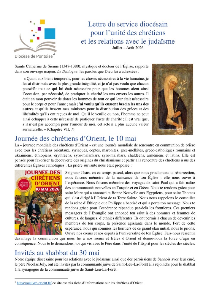 Lettre SDUCRJ Juillet 2026