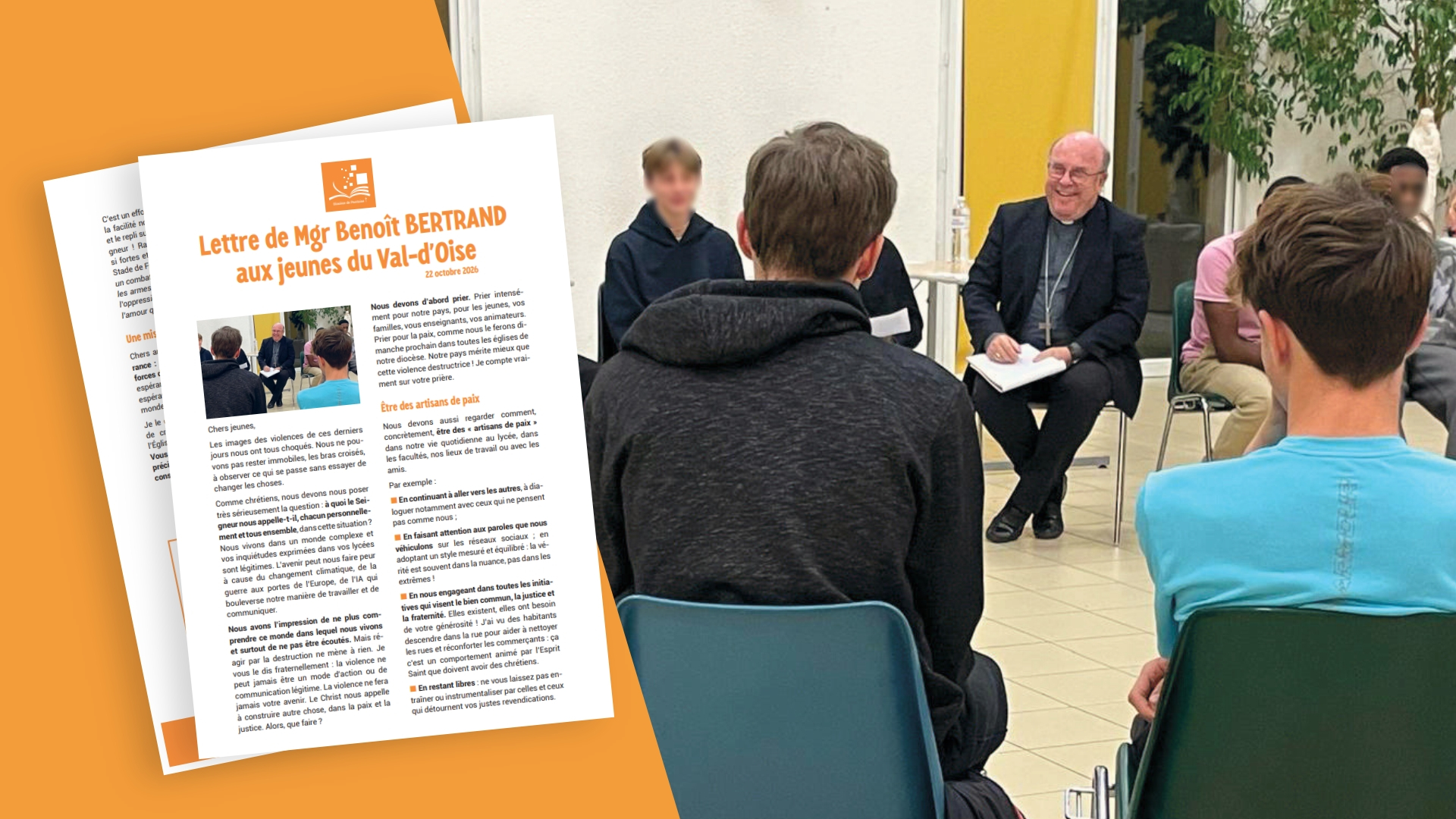 2610lettre Mgr Aux Jeunes Une
