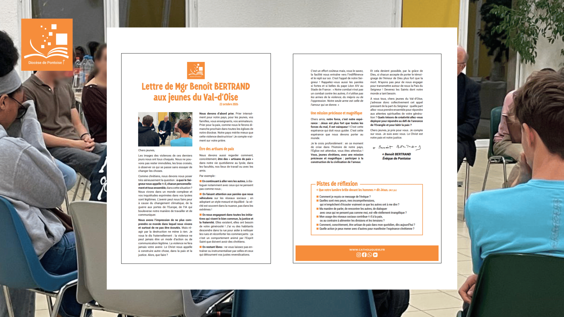 UNE Site Internet Lettre De Mgr Aux Jeunes UNE Site Internet Lettre De Mgr Aux Jeunes